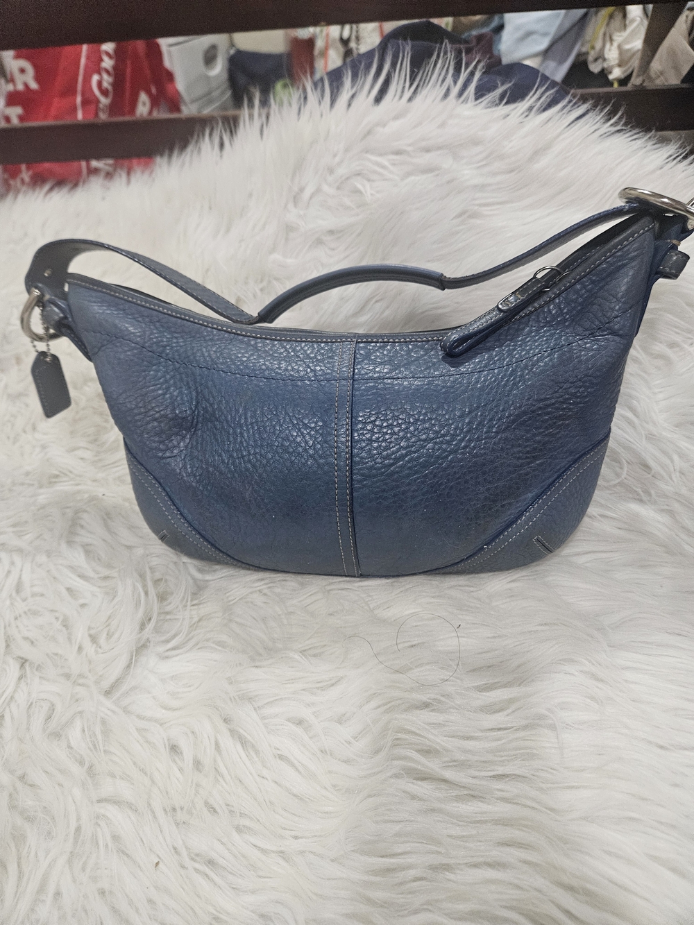 COACH Blue Leather Shoulder Bag
